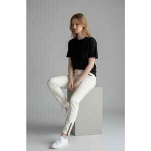 Rag & Bone Jean Skinny Zip Ankle Jeans White Size 30 NWT W15020337